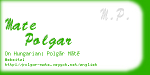 mate polgar business card