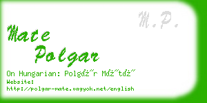 mate polgar business card